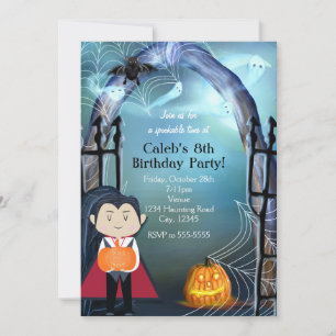 Einladungen zur Halloween-Party für den kleinen Va