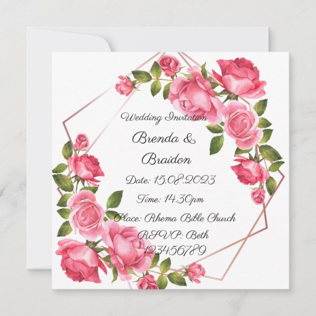 Einladungen zur Hochzeit (Vorderseite)