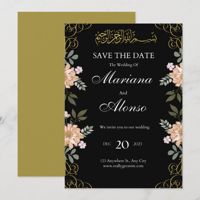 Einladungen zur Hochzeit (Vorne/Hinten)