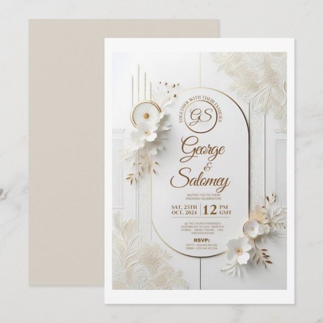 Einladungen zur Hochzeit (Vorne/Hinten)