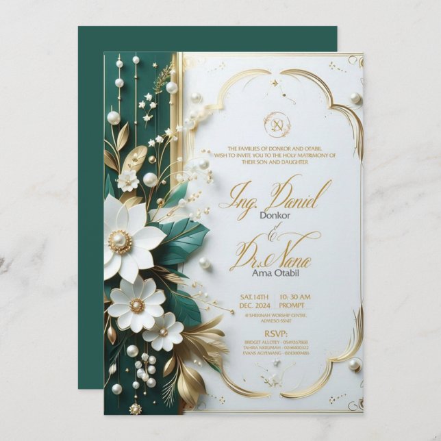 Einladungen zur Hochzeit (Vorne/Hinten)