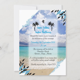 Einladungen zur Hochzeit am Strand