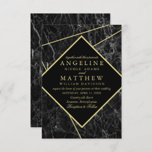 Einladungen zur Hochzeit aus Goldmarmor