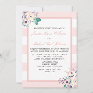 Einladungen zur Hochzeit der Vintagen Flora