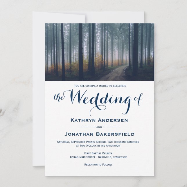 Einladungen zur Hochzeit im Herbst der einfachen W (Vorderseite)