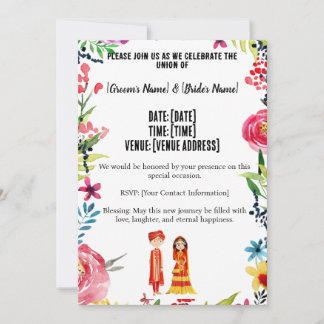 Einladungen zur Hochzeit indische Motive
