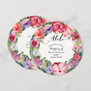 Einladungen zur Hochzeit von Aloha Tropical Floral