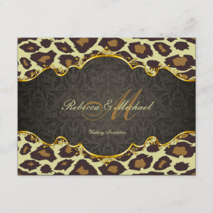 Einladungen zur Hochzeit von Damask Leopard