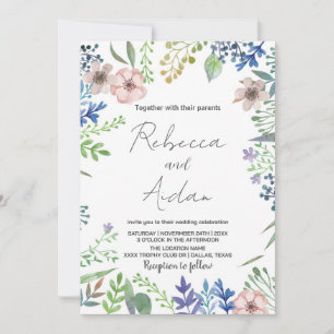 Einladungen zur Hochzeit von Grüner Flora