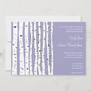 Einladungen zur Hochzeit von Lavender Birch Tree