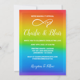 Einladungen zur Hochzeit von Rainbow