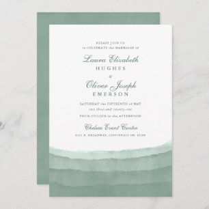 Einladungen zur Hochzeit von Sage Green Watercolor