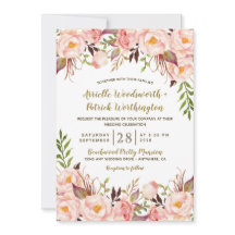Einladungen zur Hochzeit von Vintagem Rosa Pink