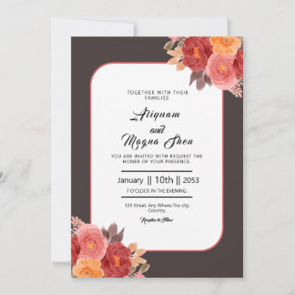 Einladungen zur Hochzeitskarte Aquarell-Design