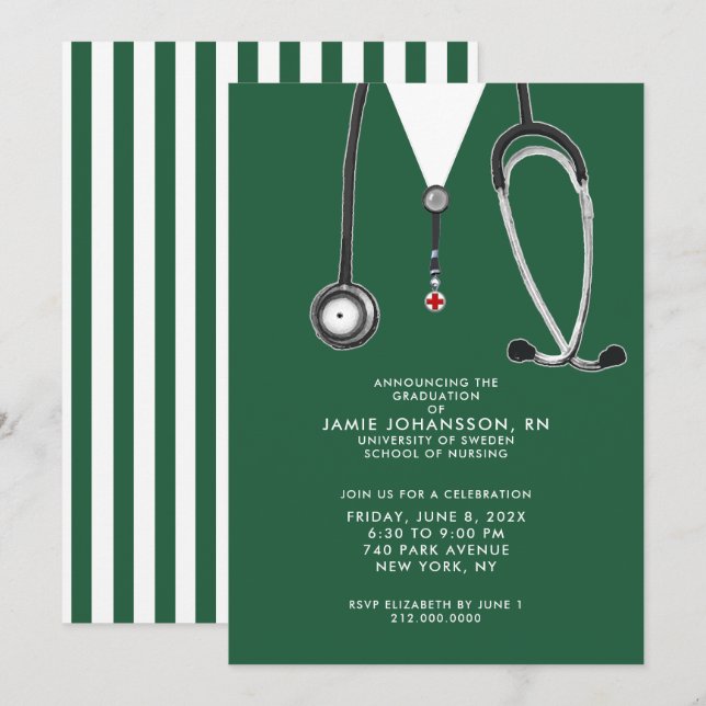 Einladungen zur Krankenschwester (Vorne/Hinten)