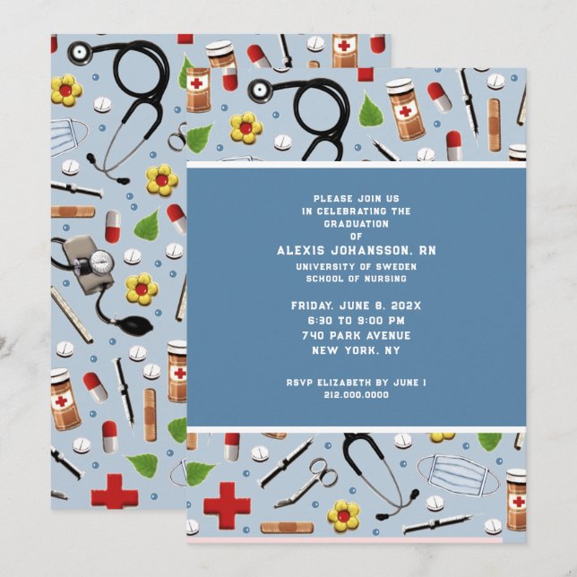 Einladungen zur Krankenschwester (Vorne/Hinten)