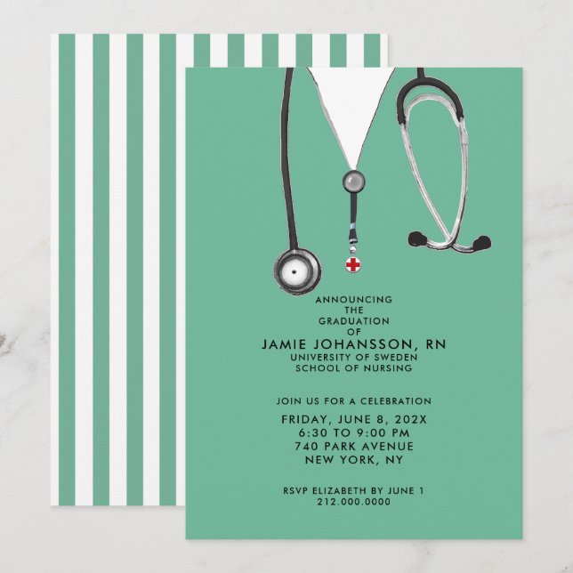 Einladungen zur Krankenschwester (Vorne/Hinten)