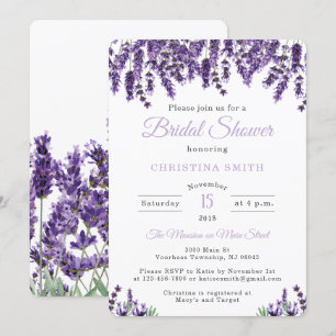 Einladungen zur Lavender Bridal Dusche