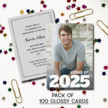 Einladungen zur MINI-Größen-Glossy-Foto-Graduierun