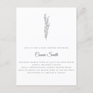 Einladungen zur Minimalistischen Babydusche