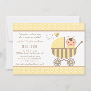 Einladungen zur Niedlichen Bumble Bee Stroller Bab