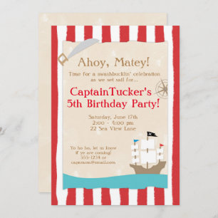 Einladungen zur Pirate Birthday Party