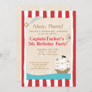 Einladungen zur Pirate Birthday Party