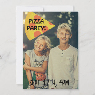 Einladungen zur PIZZA-PARTY FÜR KINDER MIT FOTO