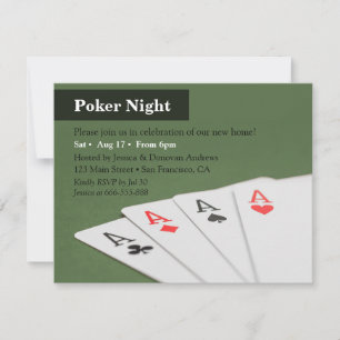 Einladungen zur Pokernacht-Housewarming-Party