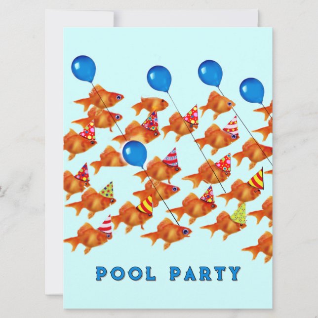 Einladungen zur Poolparty (Vorderseite)