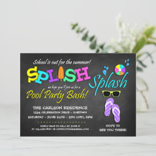 Einladungen zur Poolparty nach Schulschluss