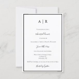 Einladungen zur Probe des Monogrammrahmens