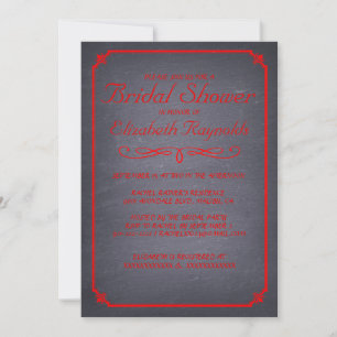 Einladungen zur Red & Black Bridal Dusche mit Zwis
