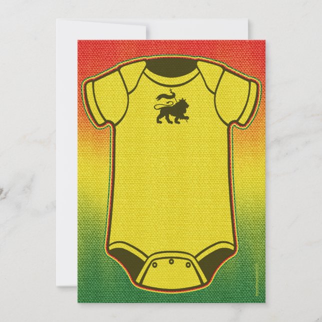 Einladungen zur Reggae Baby Dusche (Vorderseite)