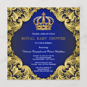 Einladungen zur Royal Prince Baby Dusche