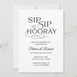Einladungen zur "Sip Sip Hooray Engagement Party"