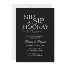 Einladungen zur "Sip Sip Hooray Engagement Party"