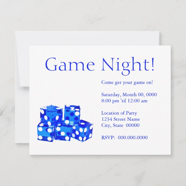 Einladungen zur Spielnacht (Vorderseite)