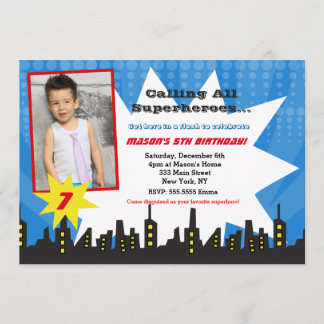 Einladungen zur Superhero Birthday Party