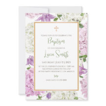 Einladungen zur Tauffeier für Girls Christening