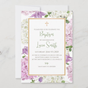 Einladungen zur Tauffeier für Girls Christening