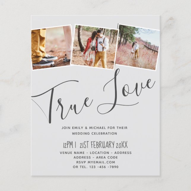 Einladungen zur True Love ENGAGEMENT Party - Termi (Vorderseite)