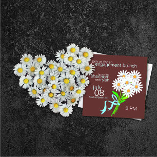 Einladungen zur Verlobung {Braun}