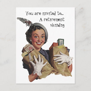 Einladungen zur Vintage-Retro-Ruhestandsfeier