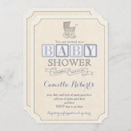 Einladungen zur Vintagen Kindergartendusche für Ju