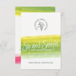 Einladungen zur Weinprobe und Weinprobe