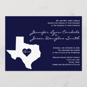 Einladungen zur weißen Hochzeit der Texas-Navy