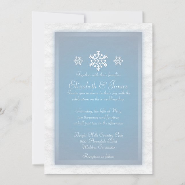 Einladungen zur Winterhochzeit (Vorderseite)