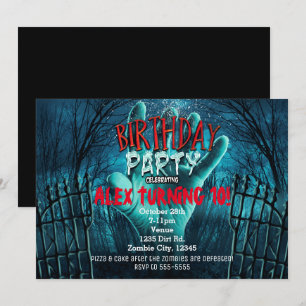 Einladungen zur Zombie-Geburtstagsfeier
