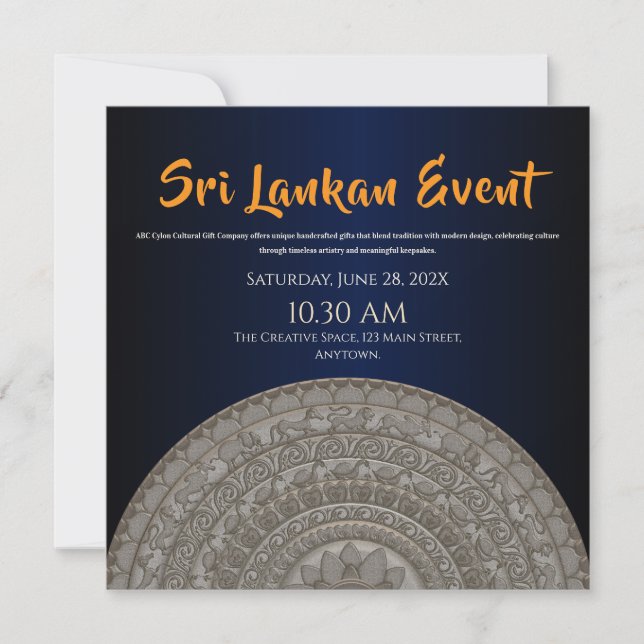 Einladungs-Design in Sri Lanka Save The Date (Vorderseite)